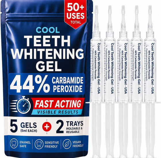 Cool Teeth Whitening 44% Gel Kit - 5 Pack & 2 Trays