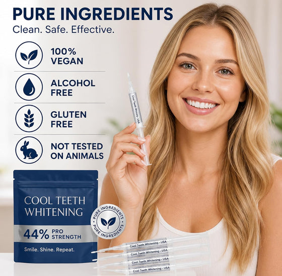 Cool Teeth Whitening 44% Gel Kit - 5 Pack & 2 Trays