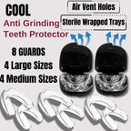 Mouth Guard for Grinding Teeth – 8 Moldable Night Guards 2 Sizes