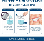 Moldable Teeth Whitening Trays - 4 Trays + 2 Black Cases