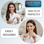 Moldable Teeth Whitening Trays - 4 Trays + 2 Black Cases