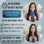 Moldable Teeth Whitening Trays - 4 Trays + 2 Black Cases