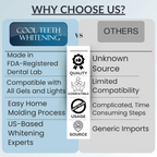 Moldable Teeth Whitening Trays - 4 Trays + 2 Black Cases