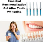 Cool Teeth Whitening remineralization gel for sensitive teeth in syringe applicators with healthy smiling teeth comparison
